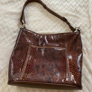 Brighton snake skin and leather shoulder/crossbody